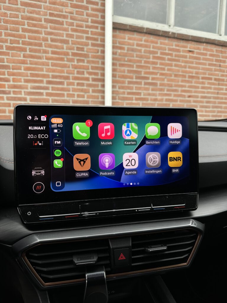 Apple Carplay actief in een Cupra